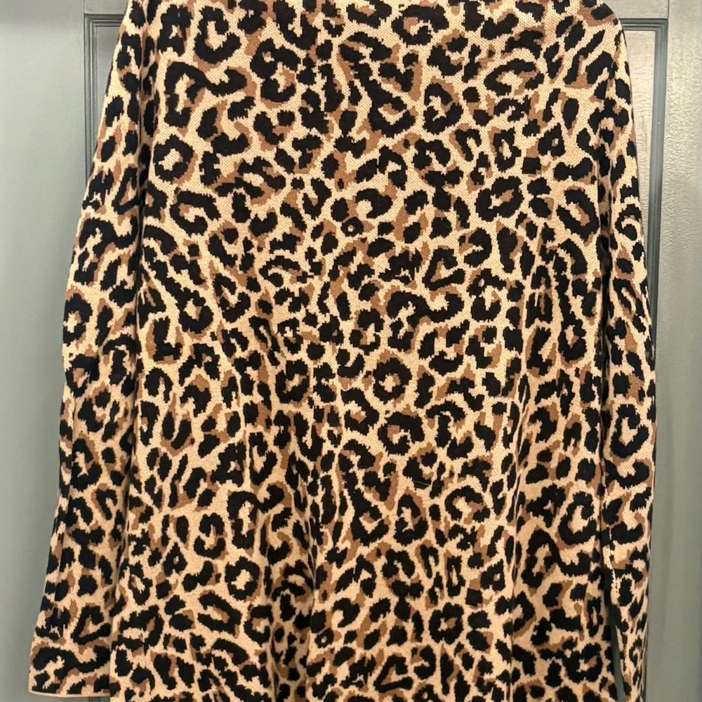 J. Crew Women’s Leopard Print Open Front Cardigan Size M